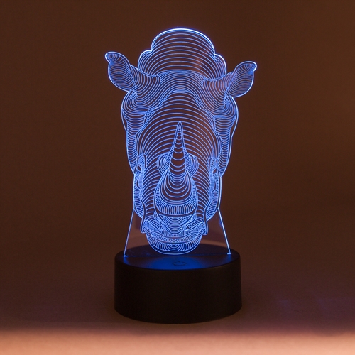 3D LED Night light Rhino